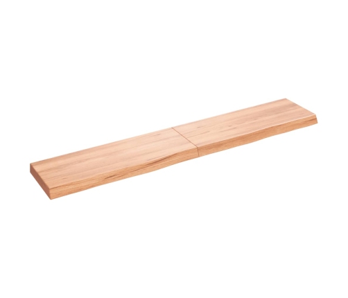 vidaXL Estante pared madera roble tratada marrón claro 160x30x(2-6) cm