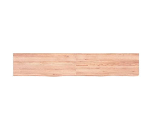 vidaXL Estante pared madera roble tratada marrón claro 160x30x(2-6) cm