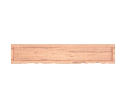 vidaXL Estante pared madera roble tratada marrón claro 160x30x(2-6) cm