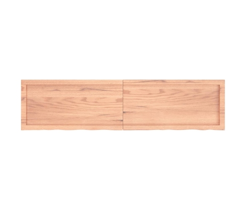 Estante pared madera roble tratada marrón claro 160x40x(2-6) cm