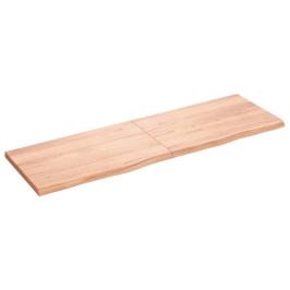 Estante pared madera roble tratada marrón claro 160x50x(2-4) cm