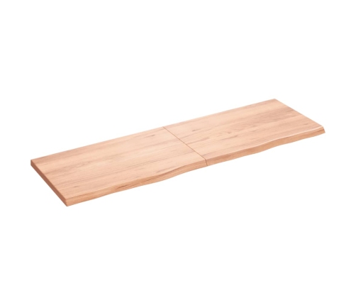 vidaXL Estante pared madera roble tratada marrón claro 160x50x(2-4) cm