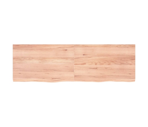 vidaXL Estante pared madera roble tratada marrón claro 160x50x(2-4) cm