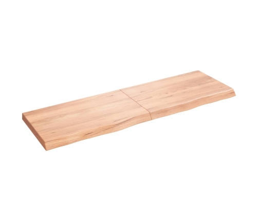 vidaXL Estante pared madera roble tratada marrón claro 160x50x(2-6) cm