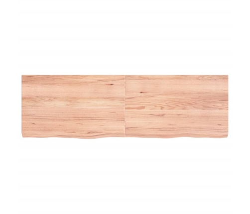 vidaXL Estante pared madera roble tratada marrón claro 160x50x(2-6) cm