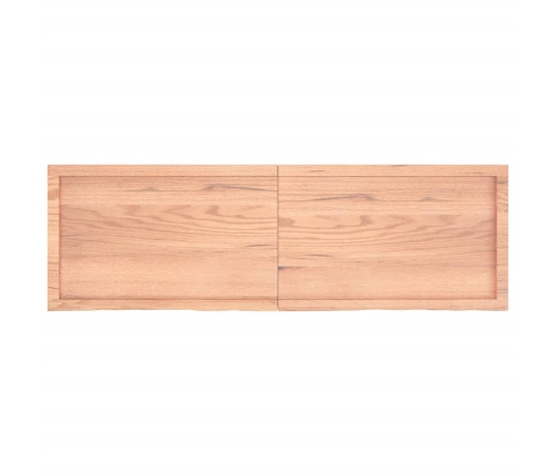 vidaXL Estante pared madera roble tratada marrón claro 160x50x(2-6) cm