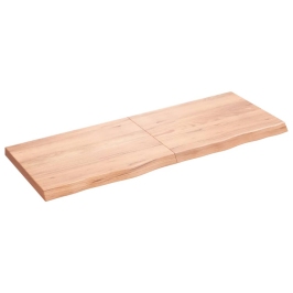 Estante pared madera roble tratada marrón claro 160x60x(2-6) cm