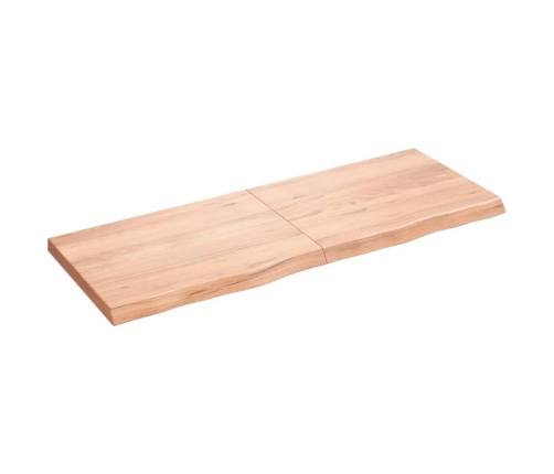 vidaXL Estante pared madera roble tratada marrón claro 160x60x(2-6) cm