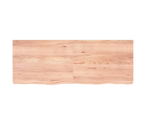 vidaXL Estante pared madera roble tratada marrón claro 160x60x(2-6) cm