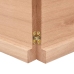 Estante pared madera roble tratada marrón claro 180x30x(2-4) cm