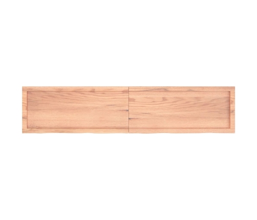 Estante pared madera roble tratada marrón claro 180x40x(2-4) cm