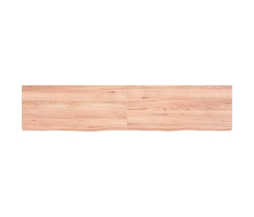 vidaXL Estante pared madera roble tratada marrón claro 180x40x(2-6) cm