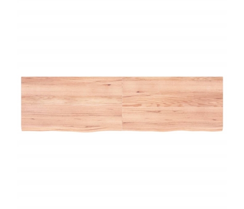 Estante pared madera roble tratada marrón claro 180x50x(2-4) cm