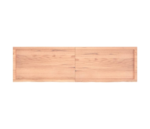 Estante pared madera roble tratada marrón claro 180x50x(2-6) cm