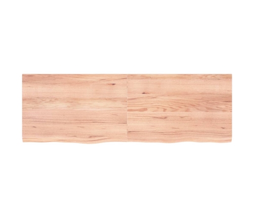 Estante pared madera roble tratada marrón claro 180x60x(2-4) cm