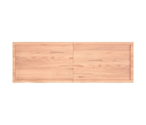 Estante pared madera roble tratada marrón claro 180x60x(2-4) cm