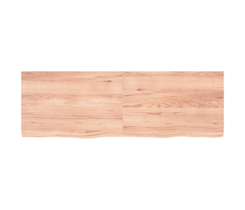 Estante pared madera roble tratada marrón claro 180x60x(2-6) cm