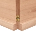 Estante pared madera roble tratada marrón claro 200x30x(2-4) cm