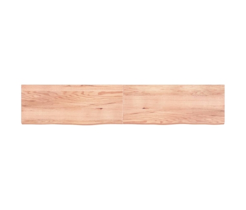 vidaXL Estante pared madera roble tratada marrón claro 200x40x(2-6) cm