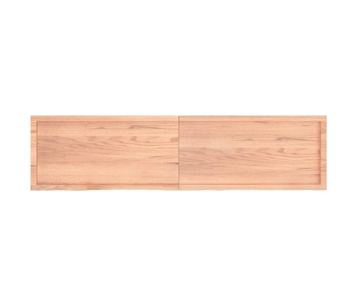 vidaXL Estante pared madera roble tratada marrón claro 200x50x(2-6) cm