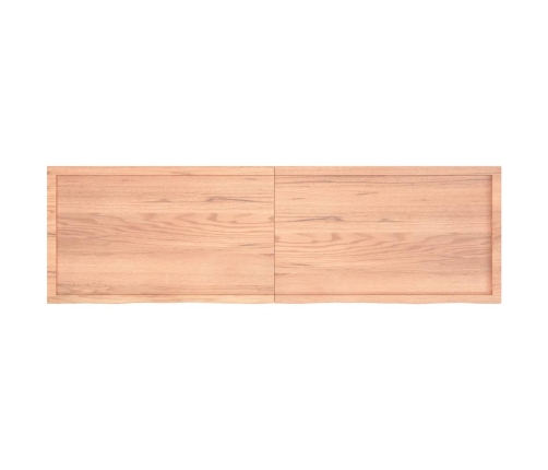 Estante pared madera roble tratada marrón claro 200x60x(2-4) cm