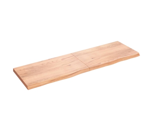 vidaXL Estante pared madera roble tratada marrón claro 200x60x(2-6) cm