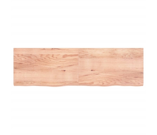 vidaXL Estante pared madera roble tratada marrón claro 200x60x(2-6) cm