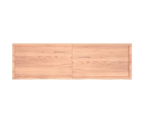 vidaXL Estante pared madera roble tratada marrón claro 200x60x(2-6) cm