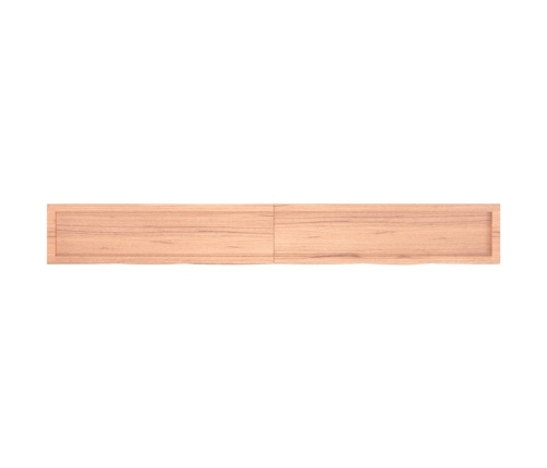 vidaXL Estante pared madera roble tratada marrón claro 220x30x(2-4) cm