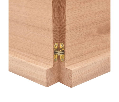 vidaXL Estante pared madera roble tratada marrón claro 220x30x(2-4) cm