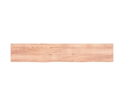 vidaXL Estante pared madera roble tratada marrón claro 220x40x(2-4) cm