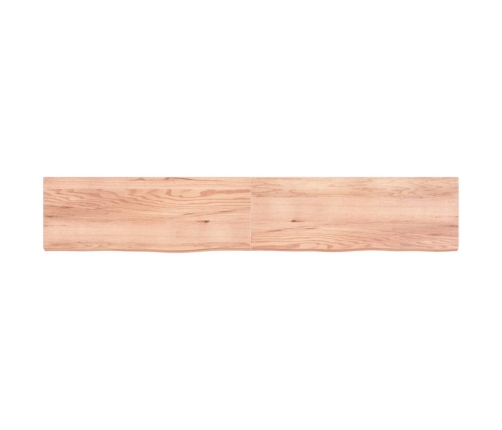 vidaXL Estante pared madera roble tratada marrón claro 220x40x(2-6) cm