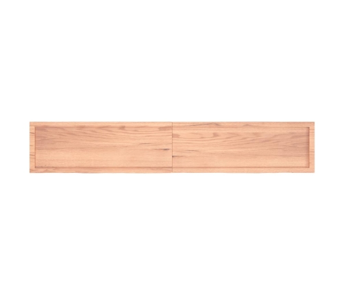 vidaXL Estante pared madera roble tratada marrón claro 220x40x(2-6) cm