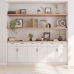 Estante pared madera roble tratada marrón claro 220x50x(2-4) cm