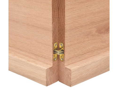Estante pared madera roble tratada marrón claro 220x50x(2-4) cm