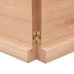 Estante pared madera roble tratada marrón claro 220x50x(2-4) cm