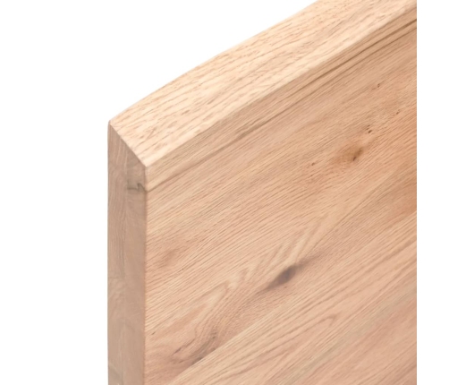 Estante pared madera roble tratada marrón claro 220x50x(2-4) cm