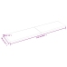 Estante pared madera roble tratada marrón claro 220x50x(2-4) cm