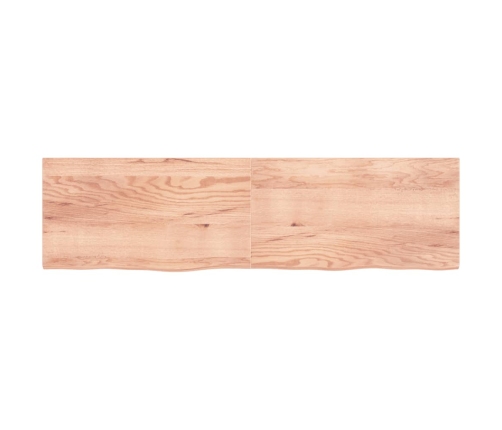 vidaXL Estante pared madera roble tratada marrón claro 220x60x(2-4) cm