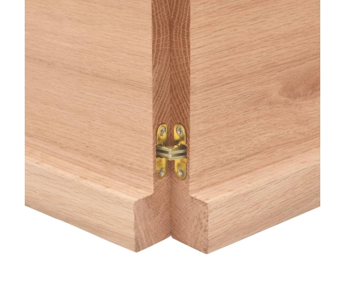 vidaXL Estante pared madera roble tratada marrón claro 220x60x(2-4) cm