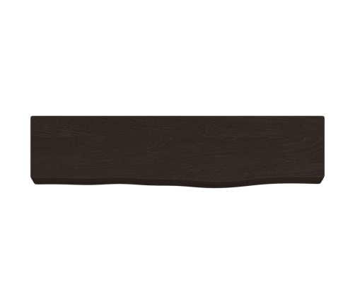 Estante de pared madera roble tratada marrón oscuro 40x10x4 cm