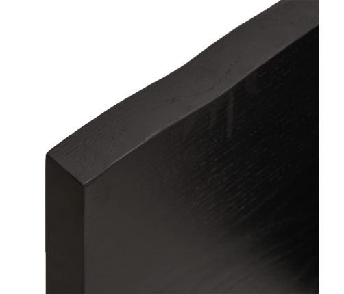 Estante de pared madera roble tratada marrón oscuro 40x10x4 cm