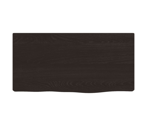 Estante de pared madera roble tratada marrón oscuro 40x20x4 cm