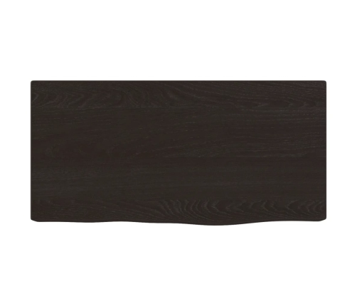 Estante de pared madera roble tratada marrón oscuro 40x20x6 cm