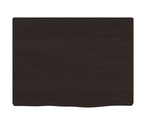 Estante de pared madera roble tratada marrón oscuro 40x30x2 cm