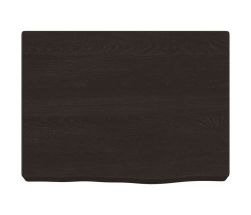 Estante pared madera roble tratada marrón oscuro 40x30x(2-4) cm