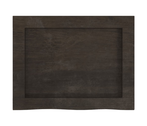 Estante pared madera roble tratada marrón oscuro 40x30x(2-4) cm