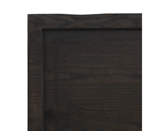 Estante pared madera roble tratada marrón oscuro 40x30x(2-4) cm