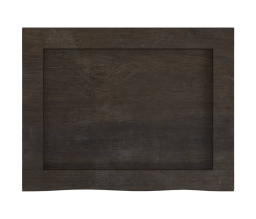 Estante pared madera roble tratada marrón oscuro 40x30x(2-6) cm