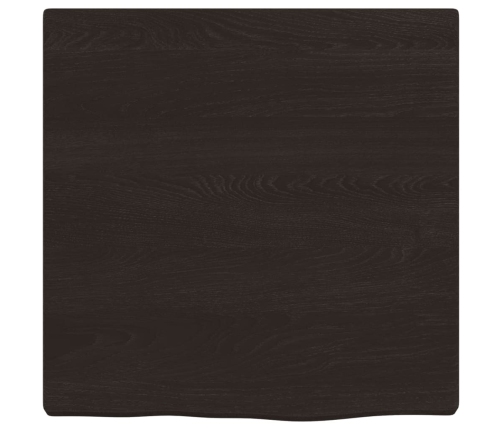 Estante de pared madera roble tratada marrón oscuro 40x40x2 cm